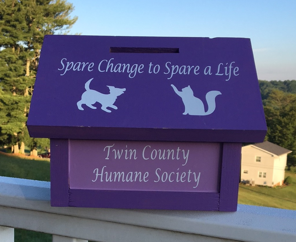 purple collection box for TCHS